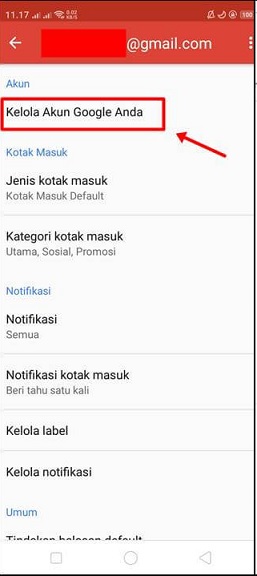 Cara Hapus Email di HP Oppo