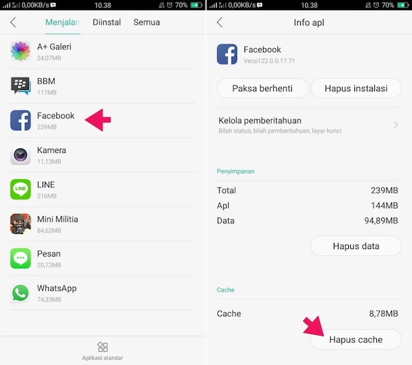 Cara Menghapus Cache di HP Oppo 