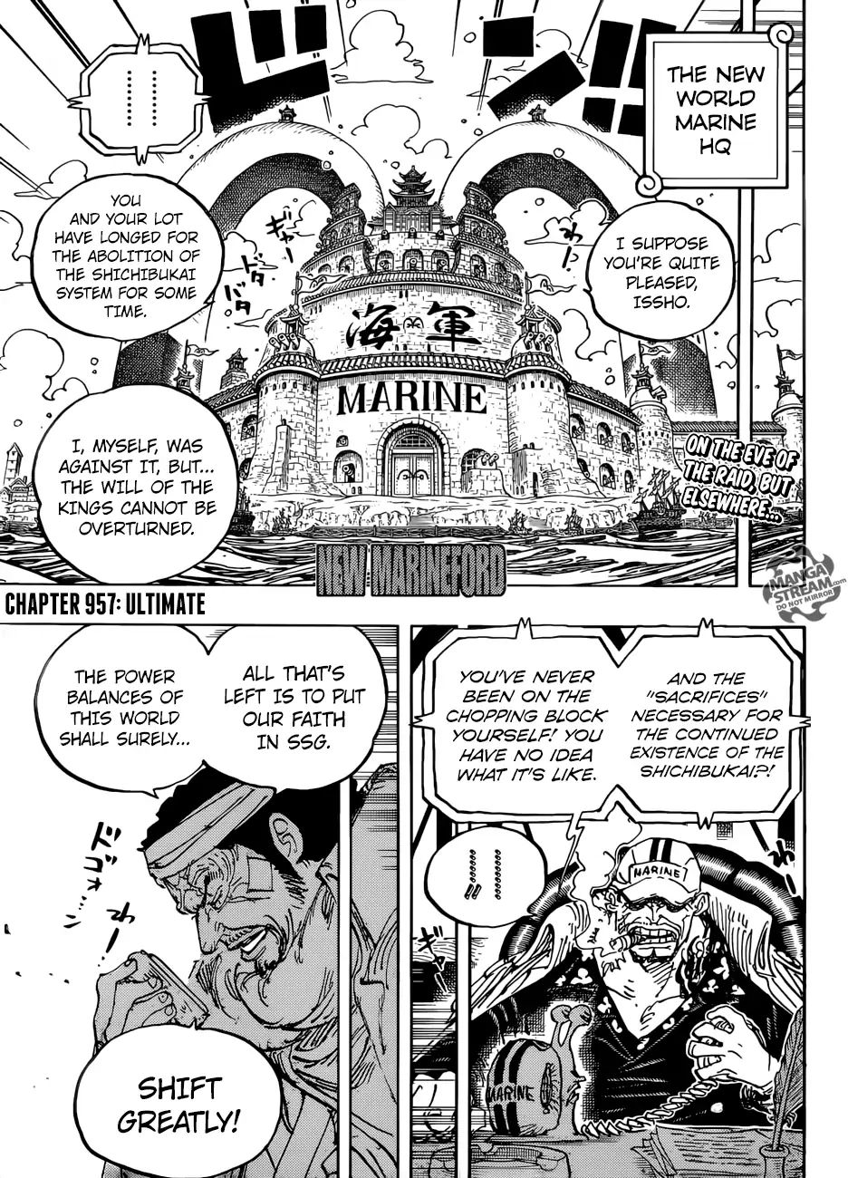 Manga One Piece New Chapter 957 Mangahere Fit Budak Getah Malay قطعة واحدة وان پیس ون بيس ว นพ ซ 원피스 ワンピース 海盗路飞 海贼王 航海王 Chapter 957