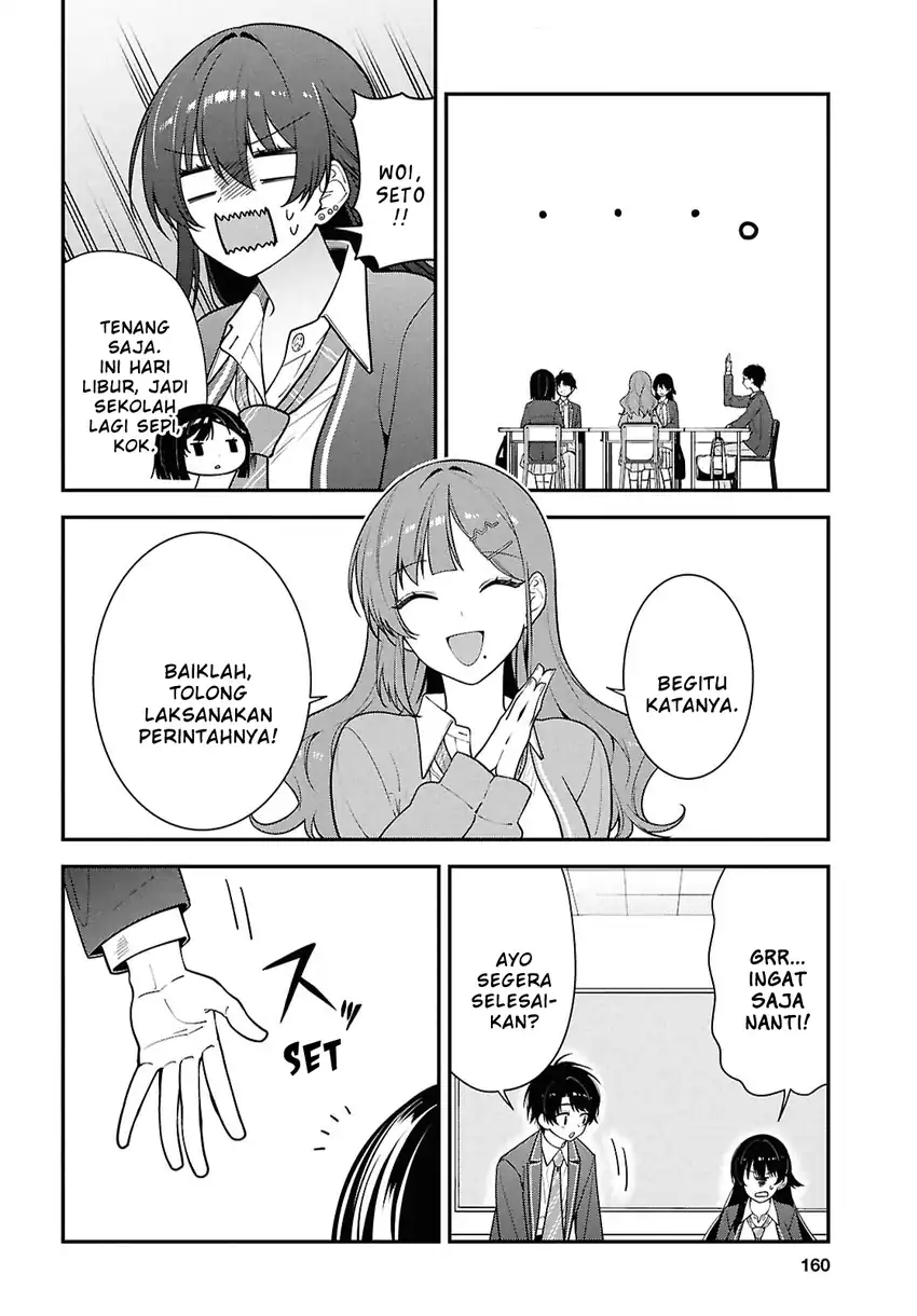 Tonari no Seki no Yankee Shimizu-san ga Kami o Kuroku Sometekita chapter 14 halaman 10