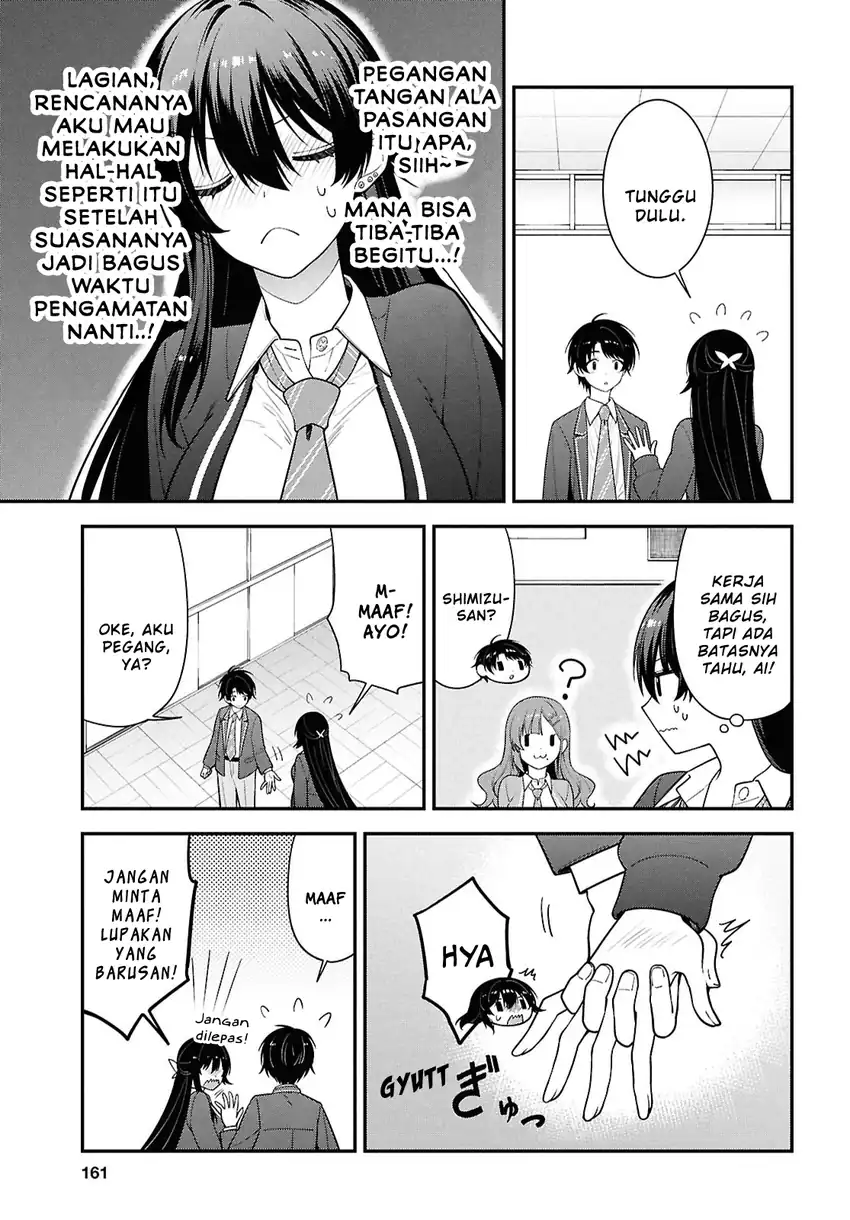 Tonari no Seki no Yankee Shimizu-san ga Kami o Kuroku Sometekita chapter 14 halaman 11