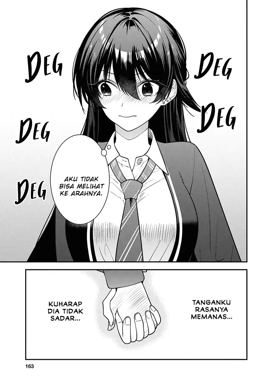 Tonari no Seki no Yankee Shimizu-san ga Kami o Kuroku Sometekita chapter 14 halaman 13