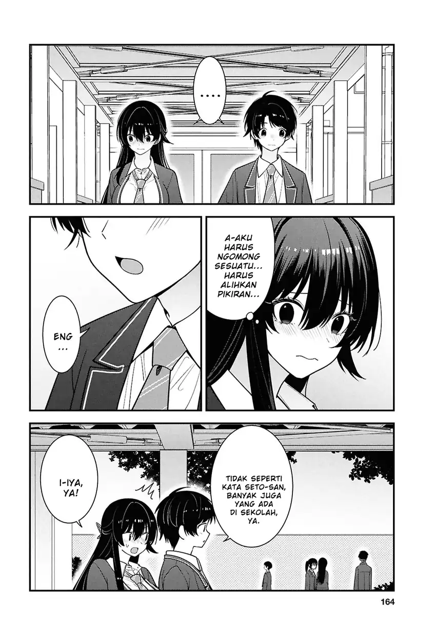 Tonari no Seki no Yankee Shimizu-san ga Kami o Kuroku Sometekita chapter 14 halaman 14