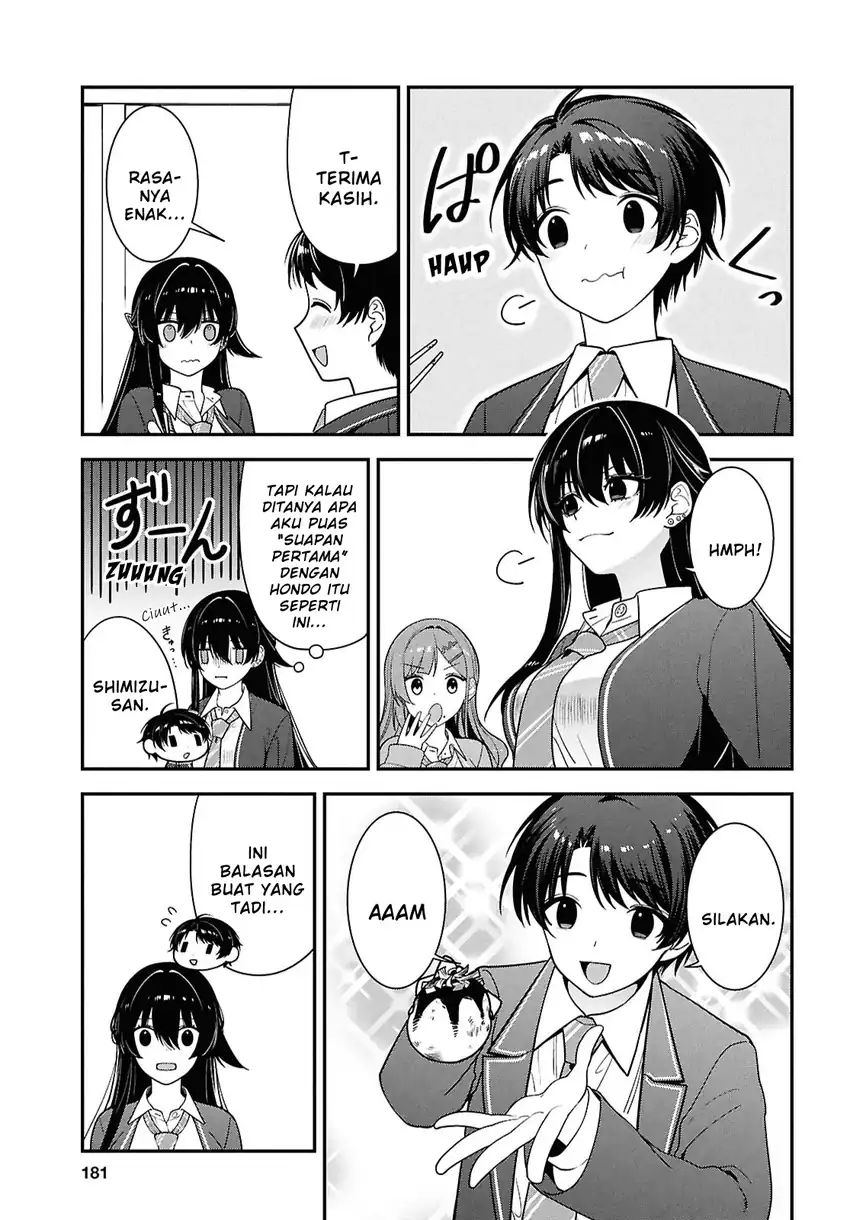 Tonari no Seki no Yankee Shimizu-san ga Kami o Kuroku Sometekita chapter 14 halaman 30