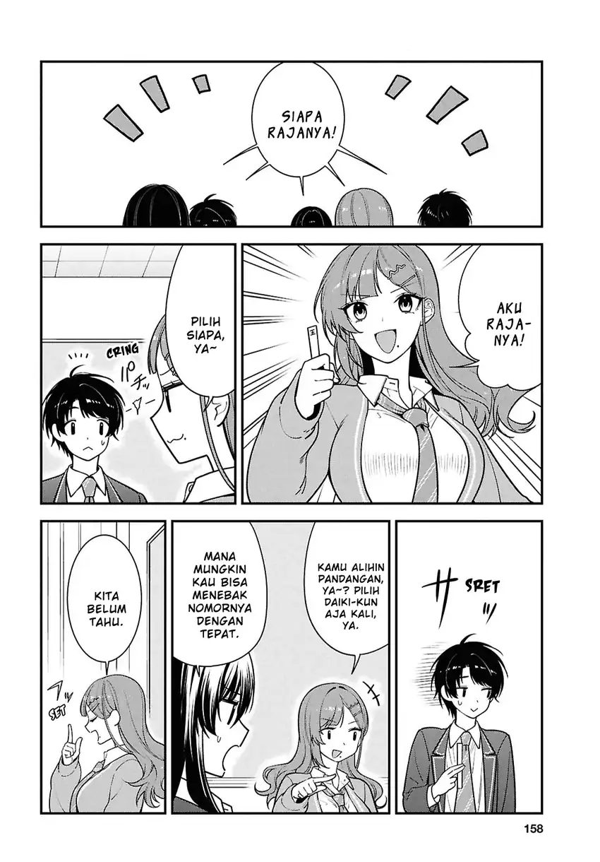 Tonari no Seki no Yankee Shimizu-san ga Kami o Kuroku Sometekita chapter 14 halaman 8